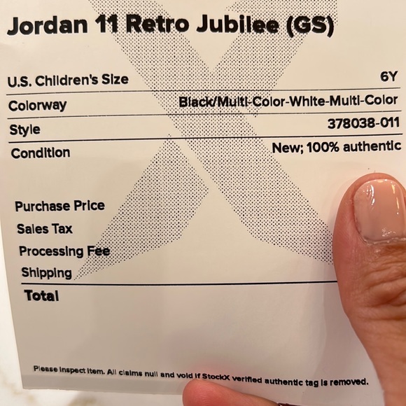 Jordan 11 Retro Jubilee size 6Y - Picture 8 of 10